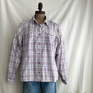Columbia Silver Ridge Utility Shirt - XL - Purple Plaid